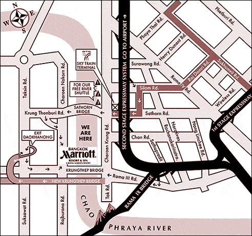 Bangkok Marriott Resort & Spa - Map