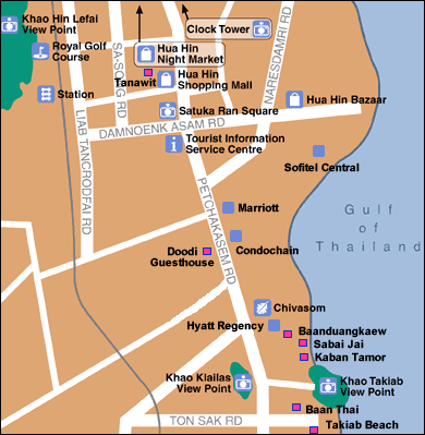 Sabai Jai Resort, Hua Hin - Map