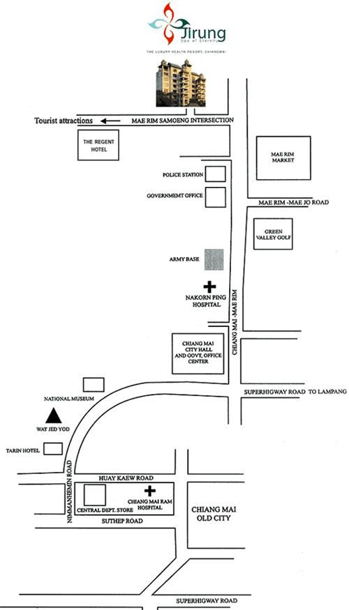 Jirung Health Resort Chiang Mai - Map
