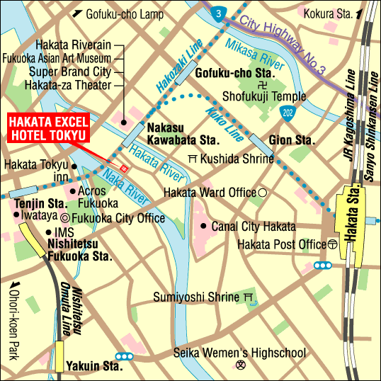 Hakata Excel Tokyu Hotel - Map