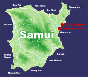 Chaweng Blue Lagoon - Map