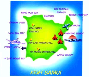 Chaweng Buri Resort, Samui - Map