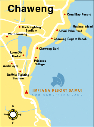 Impiana Samui Resort & Spa - Map