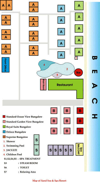 Map of Sand Sea Resort & Spa