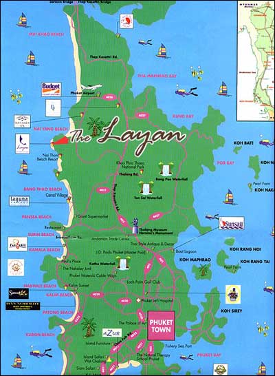 Layan Beach Resort & Spa Village Phuket - Map