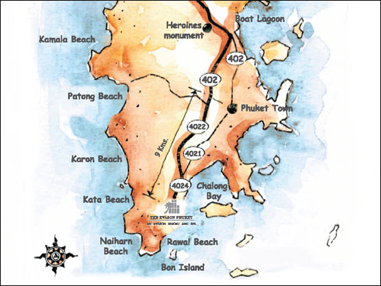 The Evason Phuket Resort & Spa - Map
