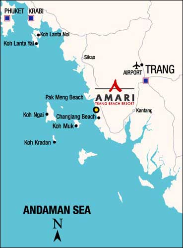 Amari Trang Beach Resort - Map
